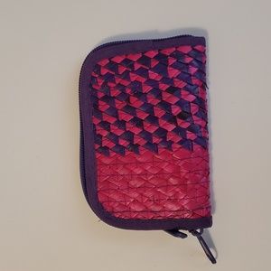 Pink and Purple Woven Coin Purse